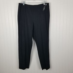 Eleven Classic Black Womens Pants Stretch Waist Size 14 Straight Leg Office Work